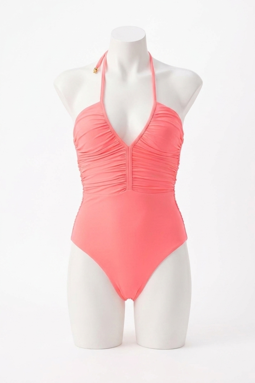 NEW PQ SWIM josie ruched one-piece swimsuit in pink